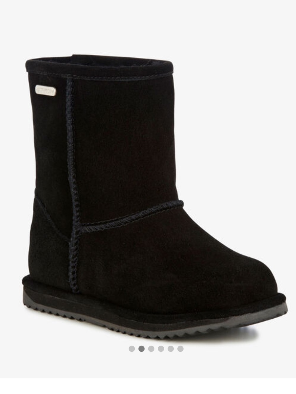 Emu Australia Brumby Lo Black Suede Waterproof Boot Size 5